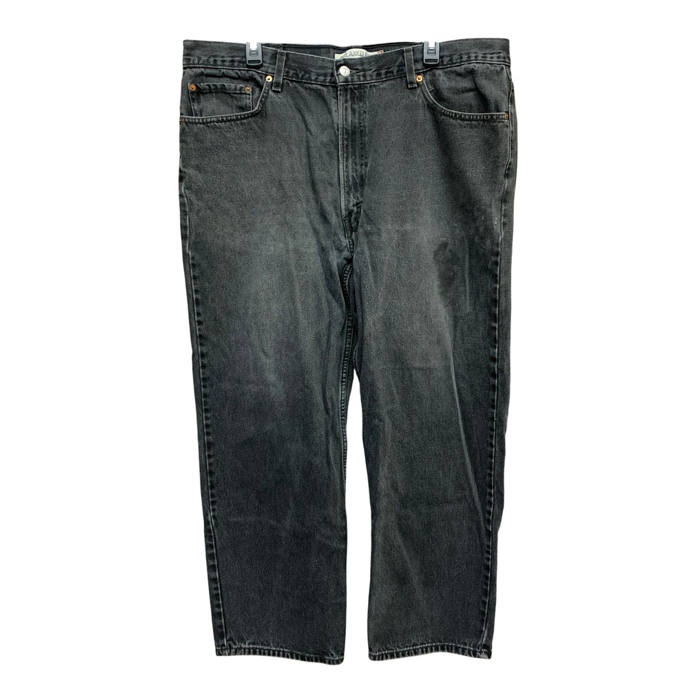 Levi's 550 Relaxed Fit Black‎ Washed Denim Jeans Mens Size 40x30